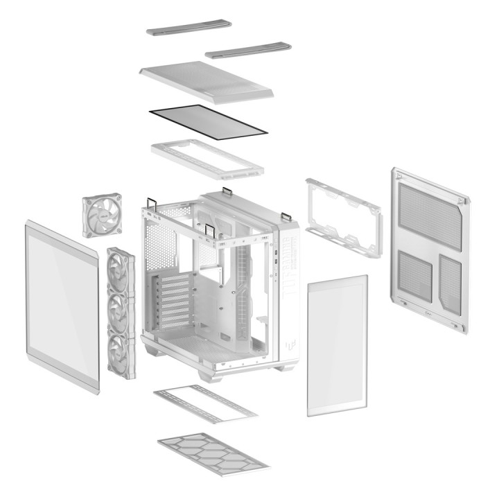 ASUS TUF GAMING GT502 Horizon TG ARGB Midi Tower Bianco