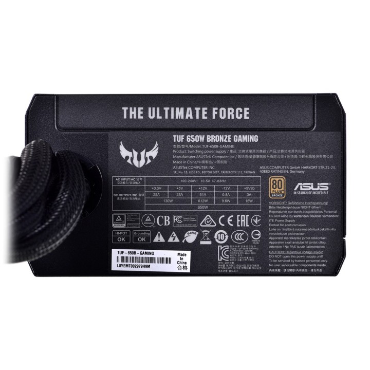 ASUS TUF-GAMING-650B alimentatore 650 W 20+4 pin ATX ATX Nero