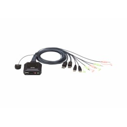 ATEN switch KVM cavo USB DisPlayPort 2 porte