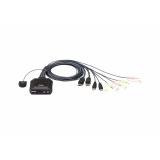 ATEN switch KVM cavo USB DisPlayPort 2 porte