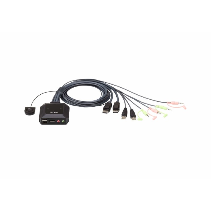 ATEN switch KVM cavo USB DisPlayPort 2 porte