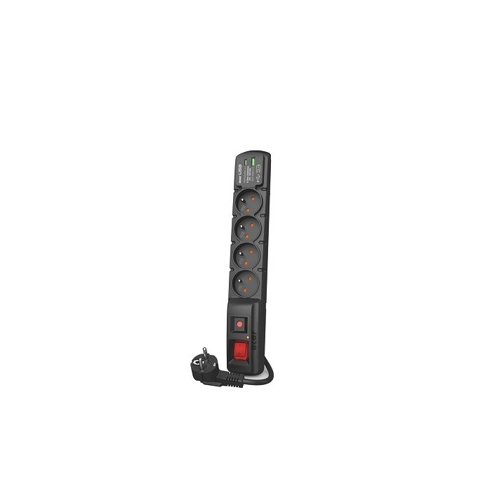 Acar F4 USB A+C cavo di protezione da sovratensione (caricabatterie veloce) 5m, nero