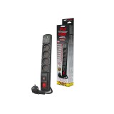 Acar F4 USB A+C cavo di protezione da sovratensione (caricabatterie veloce) 5m, nero