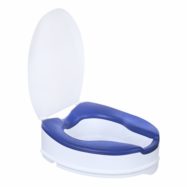 Sedile toilette con coperchio 10 cm SoftRelief NT500AM