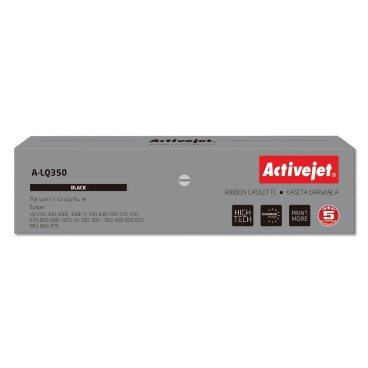 Activejet A-LQ350 Nastro inchiostrato (ricambio per Epson S015633, Supreme, 2.500.000 caratteri, nero)
