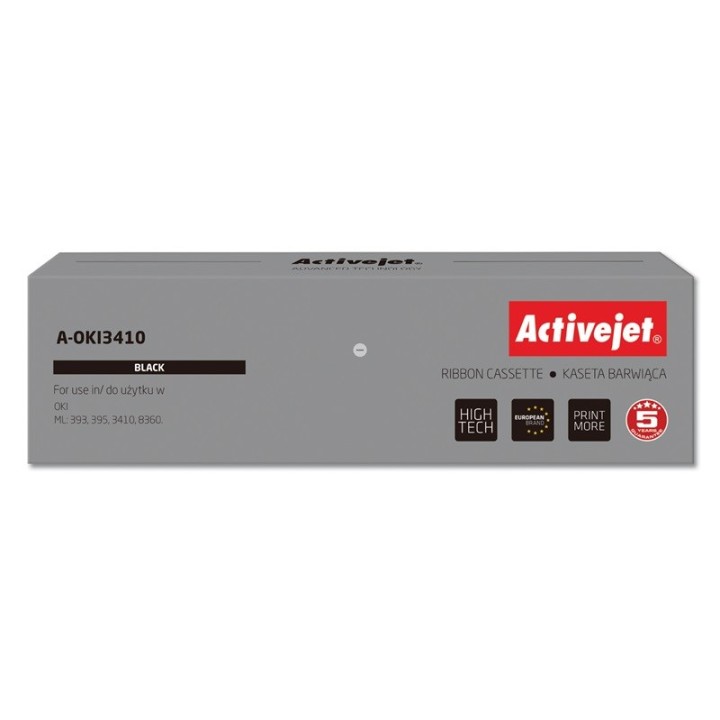 Activejet A-OKI3410 Nastro inchiostro (ricambio per OKI 9002308, Supreme, 10.000.000 caratteri nero)