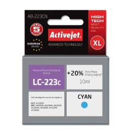 Activejet AB-223CN Inchiostro (ricambio per Brother LC223C, Supreme, 10 ml, ciano)