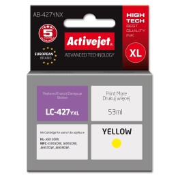 Activejet AB-427YNX Brother Cartuccia inchiostro stampante sostitutiva per Brother LC-427YXL, Supreme, 53 ml, giallo