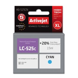 Activejet AB-525CN Inchiostro (sostituzione per Brother LC525C, Supreme, 15 ml, ciano)