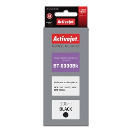 Activejet AB-6000Bk Bottiglia d'inchiostro (Sostituzione Brother BT-6000BK, Supreme, 100 ml, nero)