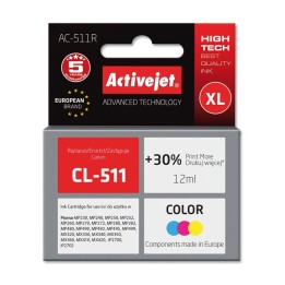 Cartuccia di inchiostro Activejet AC-511R (sostituzione per Canon CL-511, Premium, 12 ml, colore)
