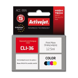 Activejet ACC-36N cartuccia d'inchiostro (sostituzione per Canon CLI-36, Supreme, 12.5 ml, colore)
