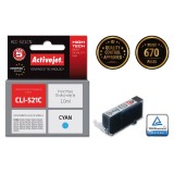 Activejet ACC-521CN cartuccia d'inchiostro (ricambio per Canon CLI-521C, Supreme, 10 ml, ciano)
