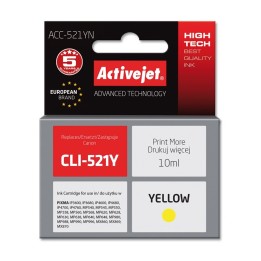 Activejet ACC-521YN inchiostro (ricambio per Canon CLI-521Y, Supreme, 10 ml, giallo)
