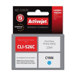 Activejet ACC-526CN Inchiostro (sostituzione per Canon CLI-526C, Supreme, 10 ml, ciano)