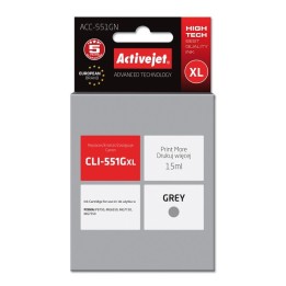 Activejet ACC-551GN Inchiostro (sostituzione per Canon CLI-551G, Supreme, 15 ml, grigio)