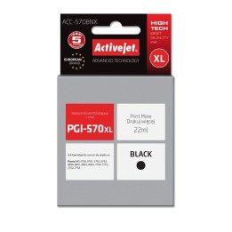 Activejet ACC-570BNX Inchiostro (sostituzione Canon PGI-570XLBk, Supreme, 22 ml, nero)