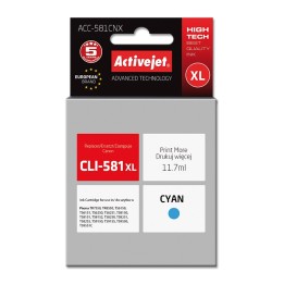 Activejet ACC-581CNX Cartuccia d'inchiostro (sostituzione per Canon CLI-581XLC, Supreme, 11 70 ml, ciano)