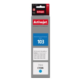 Activejet AE-103C Bottiglia di inchiostro (Ricambio Epson 103 C13T00S24A, Supreme, 70 ml, ciano)