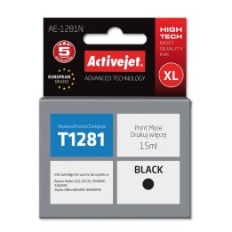 Activejet AE-1281N Inchiostro (sostituzione per Epson T1281, Supreme, 15 ml, nero)