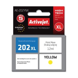 Activejet AE-202YNX inchiostro (sostituzione per Epson 202XL H44010, Supreme, 12 ml, giallo)