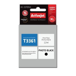 Activejet AE-33PBNX inchiostro (sostituzione per Epson 33XL T3361, Supreme, 12 ml, nero fotografico)