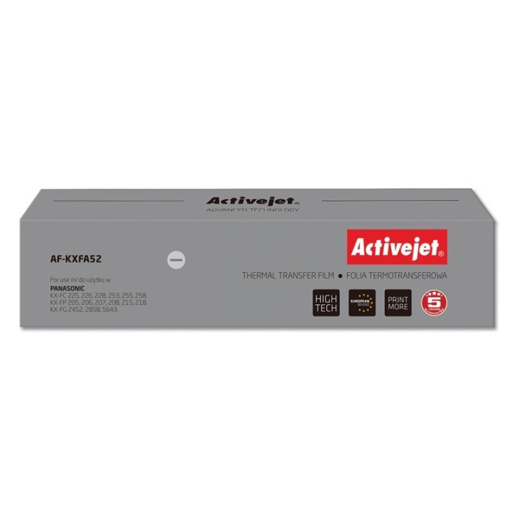 Activejet AF-KXFA52 Pellicola di copia (sostitutiva per Panasonic KX-FA52, Supreme, nero)