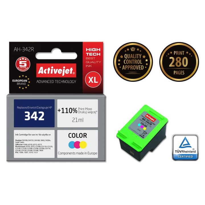 Activejet AH-342R Inchiostro (ricambio per HP 342 C9361EE, Premium, 21 ml, colore)