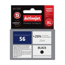 Activejet AH-56R inchiostro (ricambio per HP 56 C6656A, Premium, 25 ml, nero)