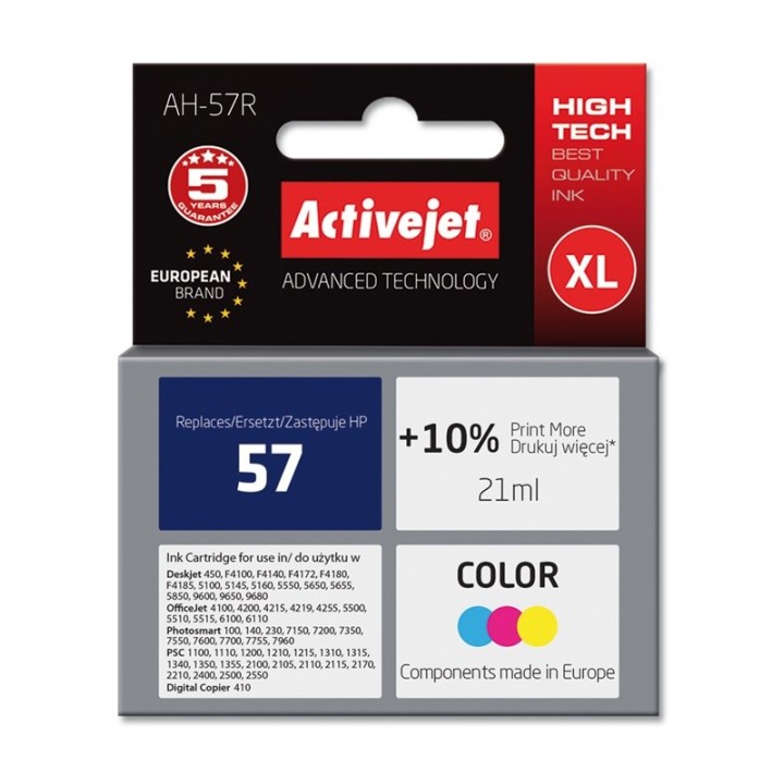 Activejet AH-57R inchiostro (ricambio per HP 57 C6657AE, Premium, 21 ml, a colori)