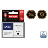 Activejet AH-651BRX Inchiostro (sostituzione per HP 651 C2P10AE, Premium, 20 ml, nero)
