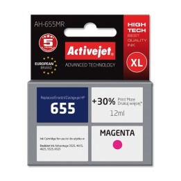 Activejet AH-655MR Inchiostro (sostituzione HP 655 CZ111AE, Premium, 12 ml, magenta)