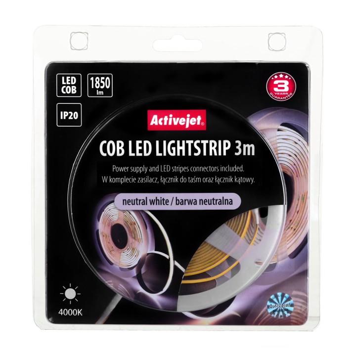 Activejet AJE-COB 3m neut Striscia luminosa Striscia luminosa universale Per interni