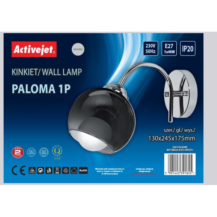Activejet AJE-PALOMA 1P E27 1x40W lampada da parete