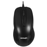 Activejet AMY-083 mouse cablato USB (ottico, 1000 DPI, nero)
