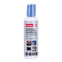 Activejet AOC-269 kit detergente schermo liquido 2in1 250 ml 20x20 cm detergente schermo detergente plastica e panno in microfib