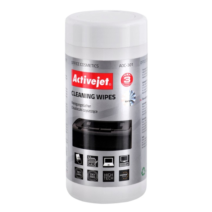 Activejet AOC-301 salviettine detergenti universali 100 pezzi