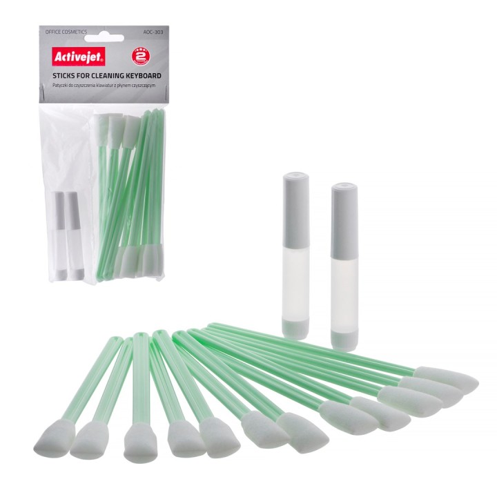 Activejet AOC-303 stick per pulizia tastiere (12 pz) con liquido