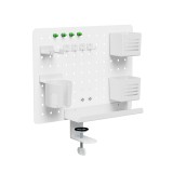 Activejet APB-002W Organizer da scrivania – pannello forato rotante grigio e bianco