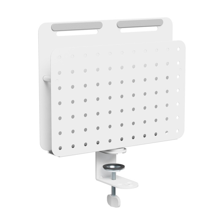 Activejet APB-006W Organizer da scrivania – pannello forato rotante con organizer verticale grigio e bianco