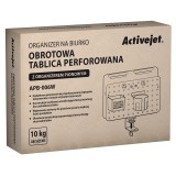 Activejet APB-006W Organizer da scrivania – pannello forato rotante con organizer verticale grigio e bianco