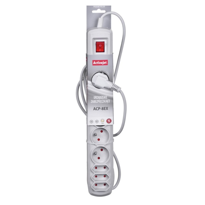 Activejet APN-8G/1 5M-GR Ciabatta con cavo