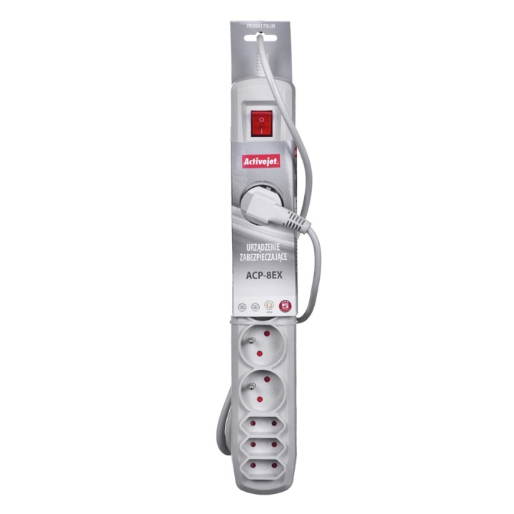 Activejet APN-8G/5M-GR Ciabatta con cavo