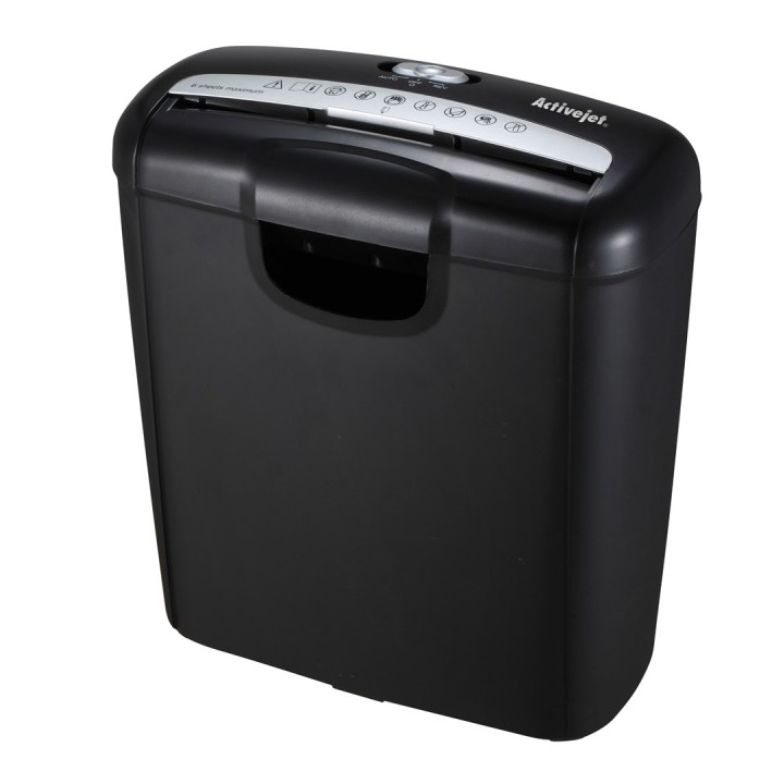 Activejet ASH-0601S tritatrice P-2 10 l 6 mm striscia 6 fogli nero
