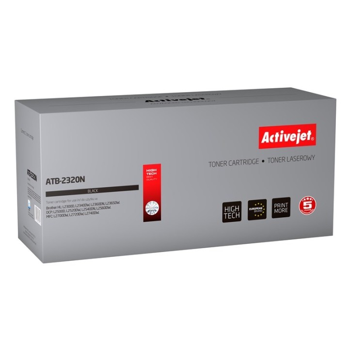 Activejet ATB-2320N Toner (ricambio per Brother TN-2320 TN2320, Supreme, 2600 pagine, nero)