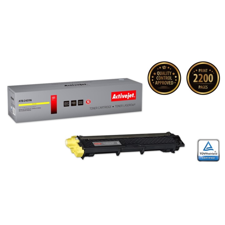 Activejet ATB-245YN Toner (sostituzione Brother TN-245Y, Supreme, 2200 pagine, giallo)
