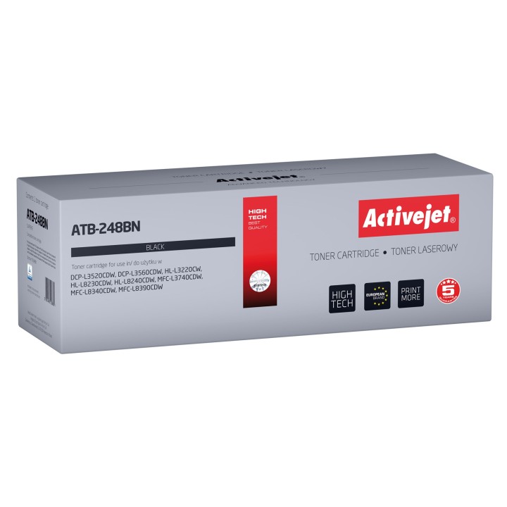 Activejet ATB-248BN Toner per stampanti Brother (sostitutivo Brother TN248BK, Supreme, 1000 pagine, nero)