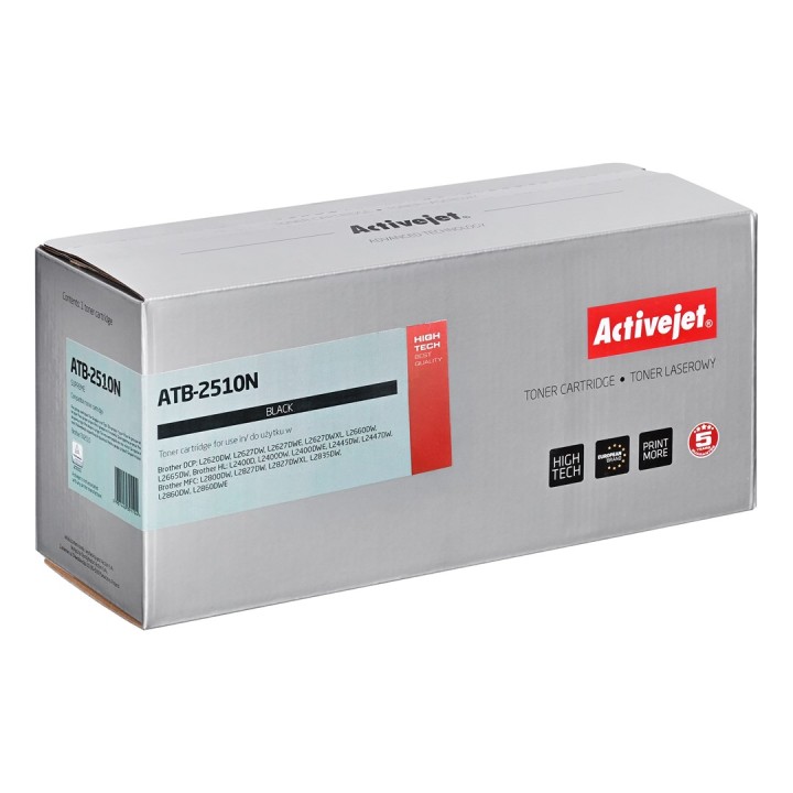 Activejet ATB-2510N Toner (sostituisce Brother TN2510, Supreme, 1200 pagine, nero)