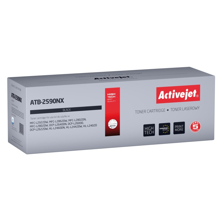 Activejet ATB-2590NX Toner per stampanti Brother, sostitutivo Brother TN2590XL, Supreme, 3000 pagine, nero)