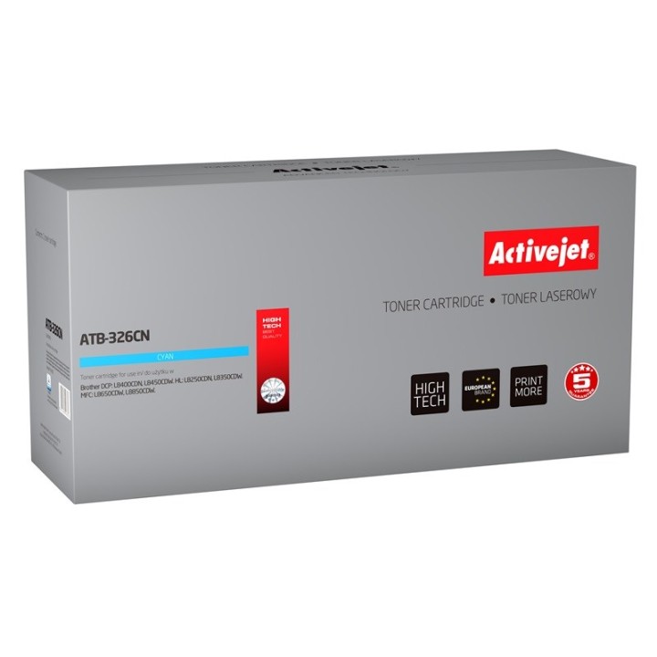 Activejet ATB-326CN Toner (sostituzione per Brother TN-326C, Supreme, 3500 pagine, ciano)
